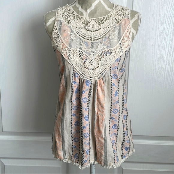 Boho Anthropology Blu Pepper Sleeveless Top Small - Picture 4 of 10